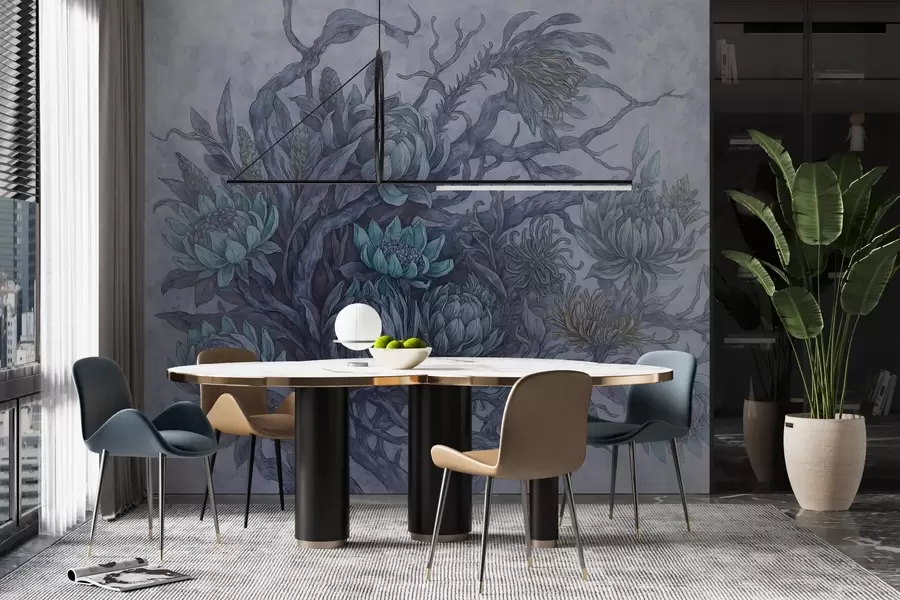 murais de parede Flores caprichosas w03975v1