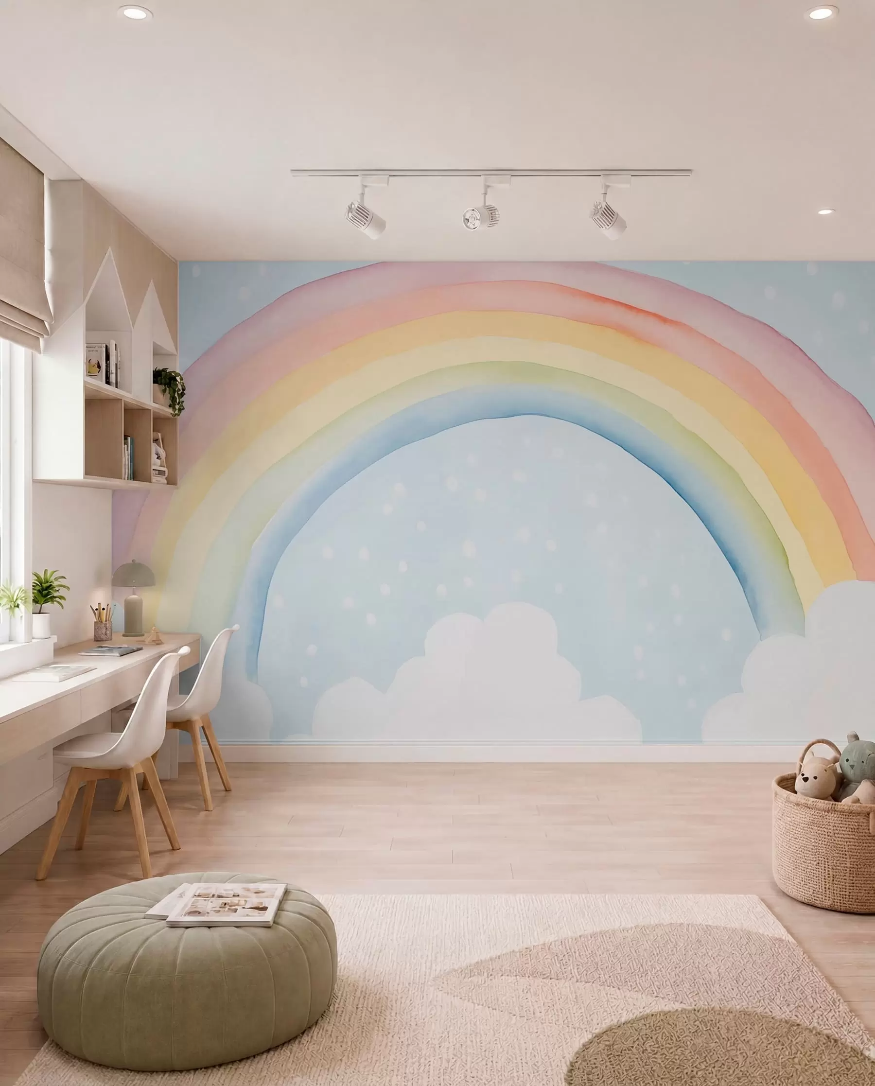 murais de parede Arco de cores nas nuvens w03924