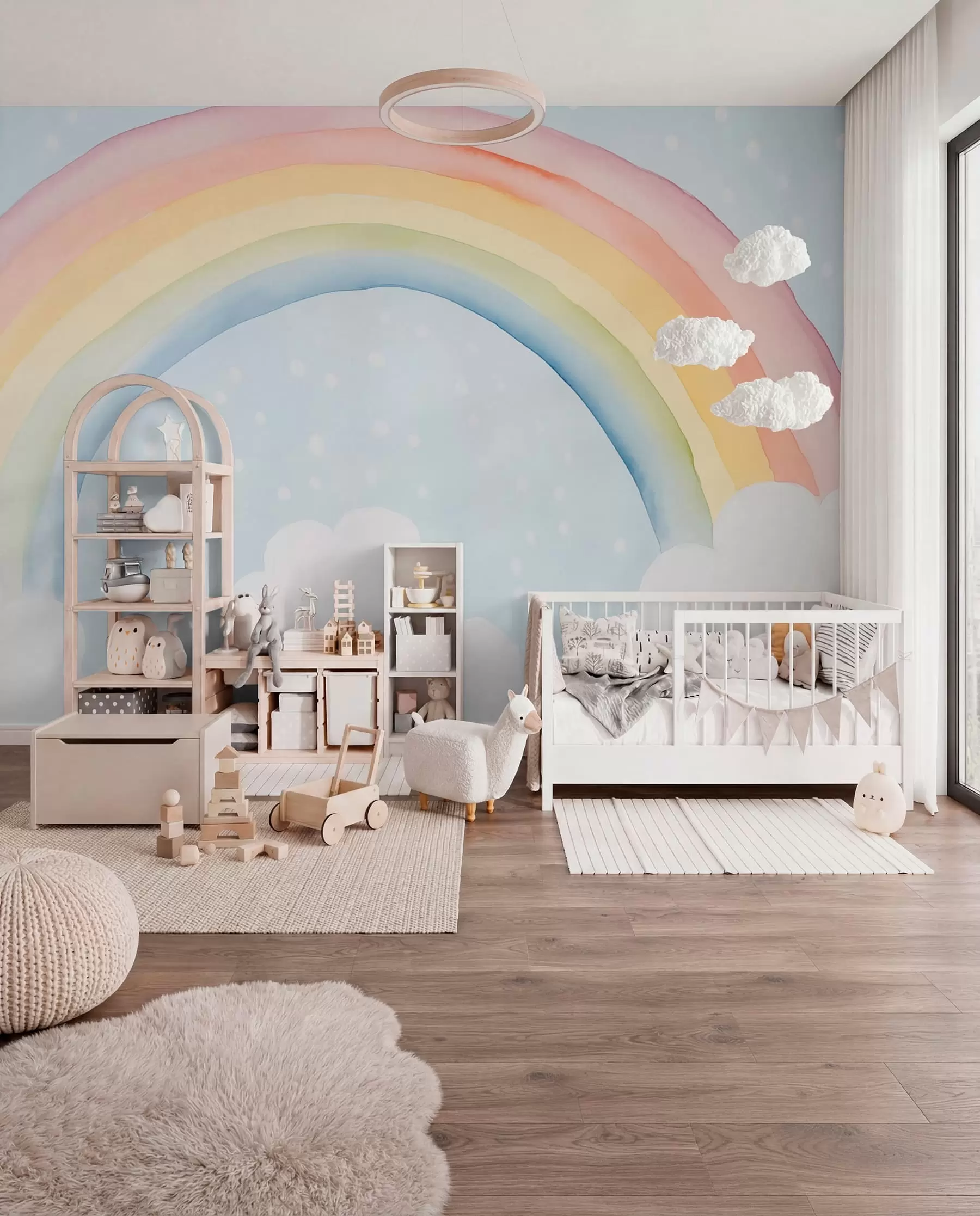 murais de parede Arco de cores nas nuvens w03924