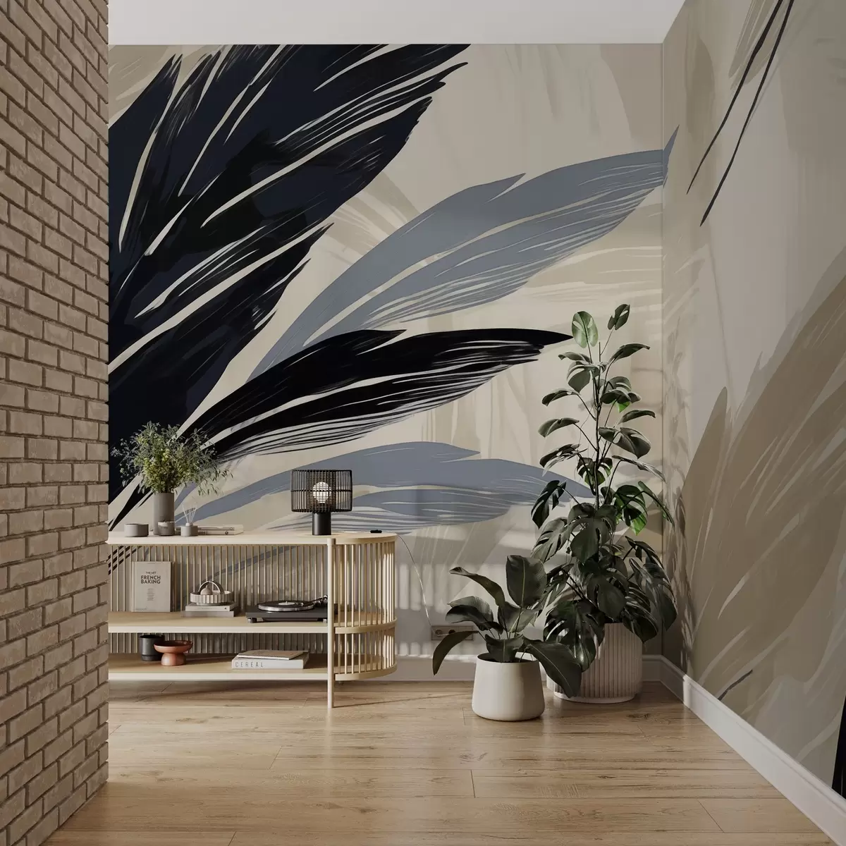 murais de parede Penas abstractas multicoloridas w04037v2