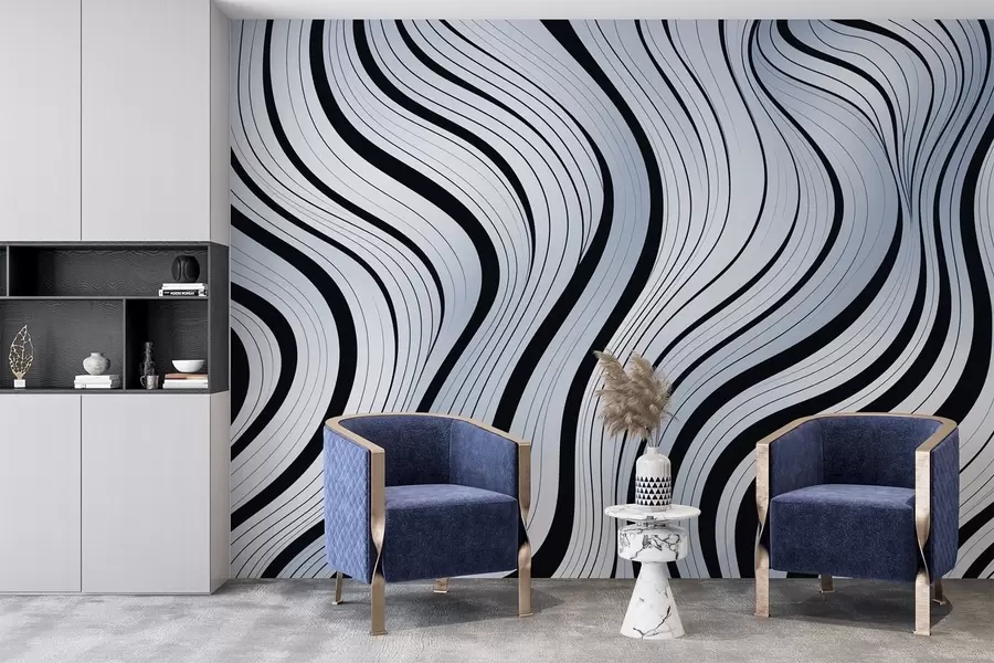 murais de parede Ondas abstractas w04022v1