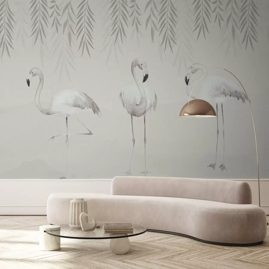 murais de parede Três flamingos w09168v2
