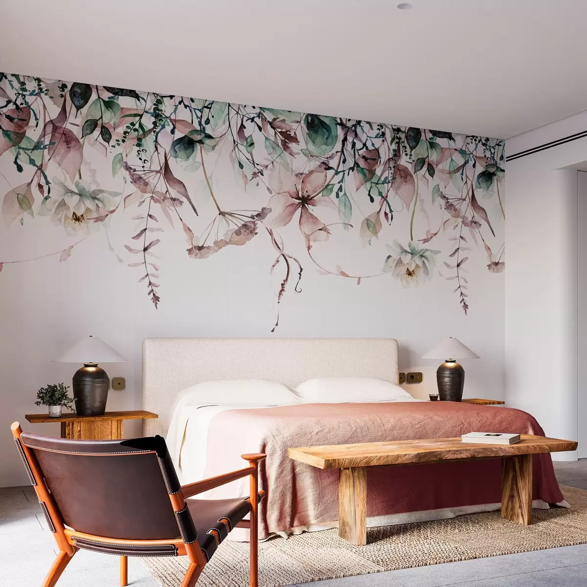 murais de parede Flores dispersas w09170