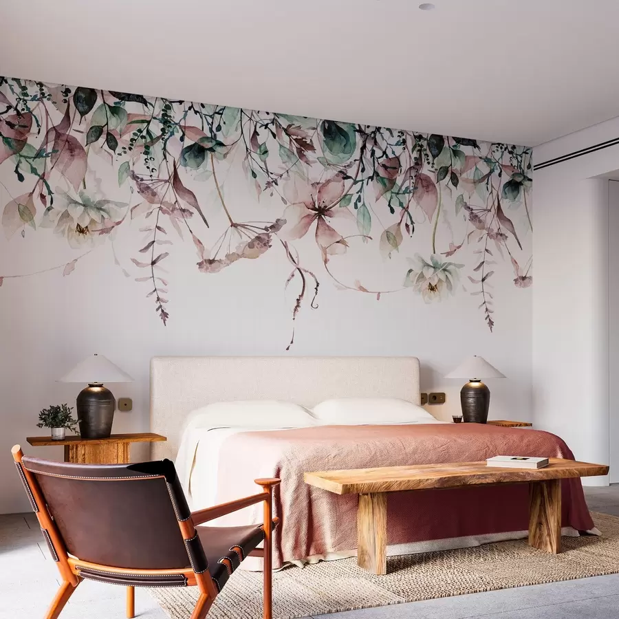 murais de parede Flores dispersas w09170