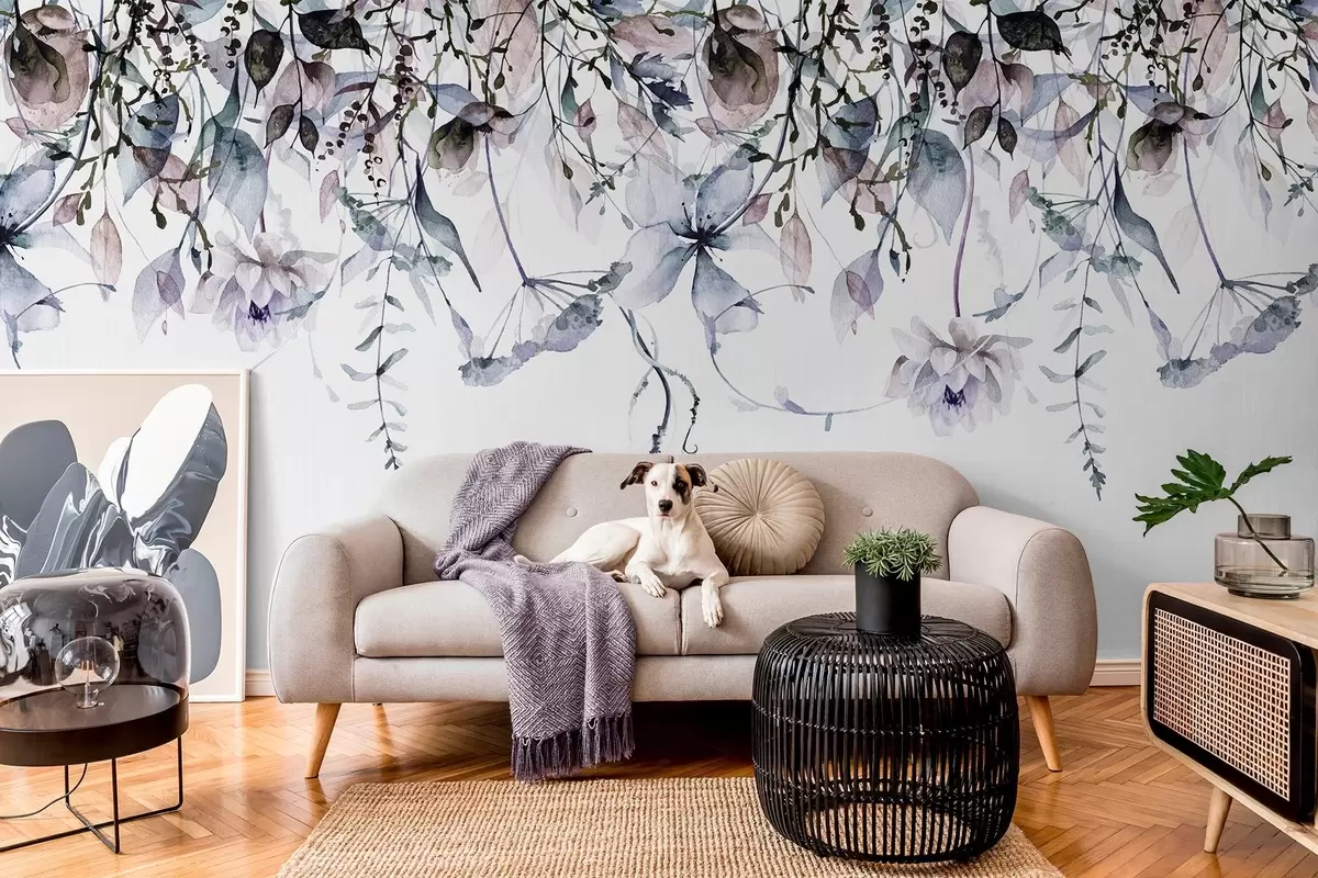 murais de parede Flores dispersas w09170v1