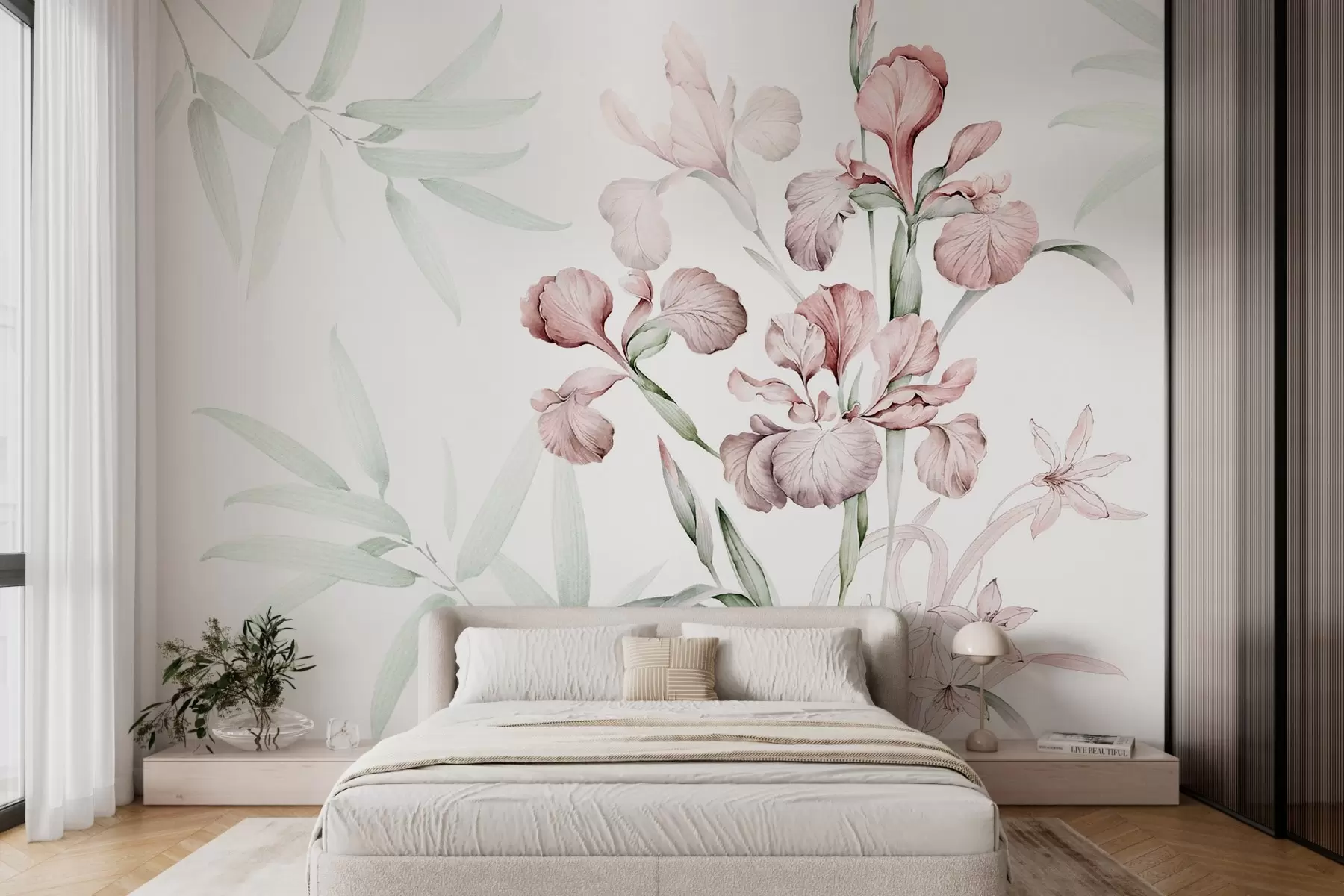murais de parede Íris imitação de aguarela w03955v1