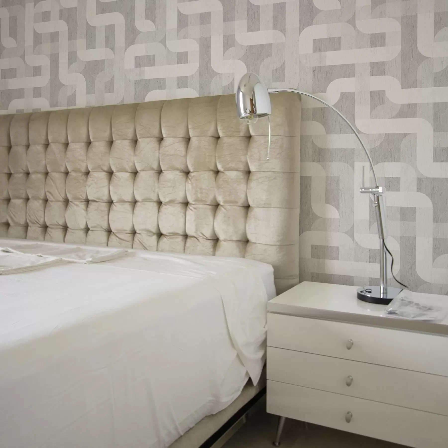 murais de parede Padrão gráfico moderno com linhas curvas a00190