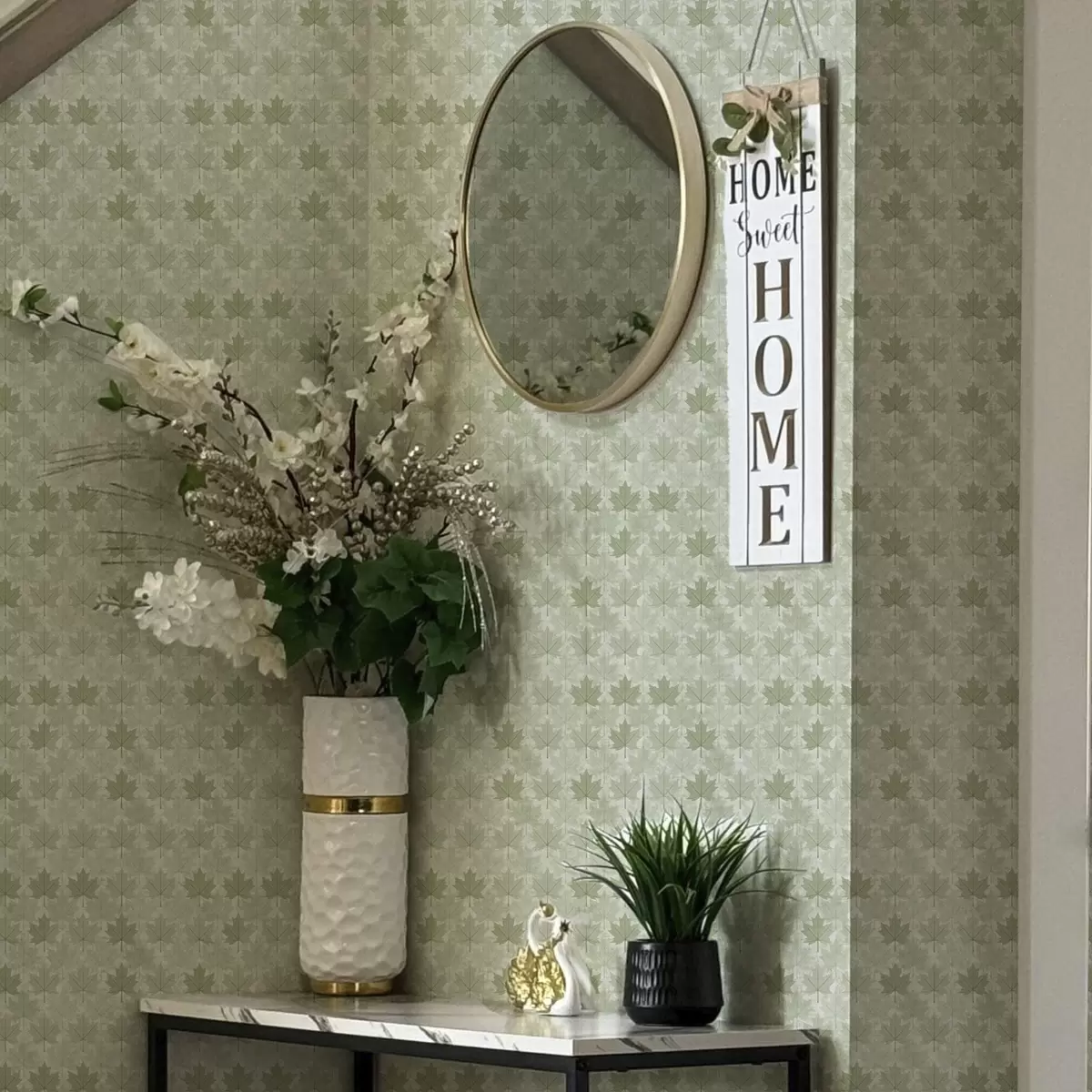 Papel de parede Padrão de luz com folhas de ácer a00195