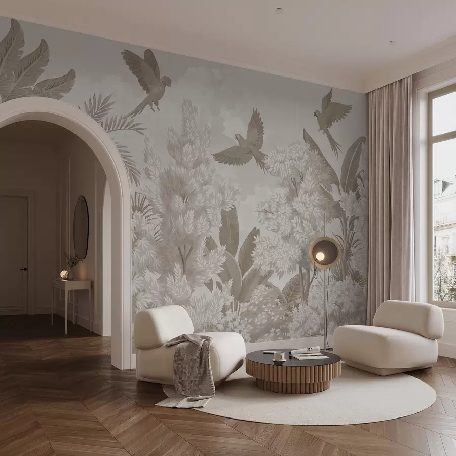 murais de parede Papagaios na selva w04105v1