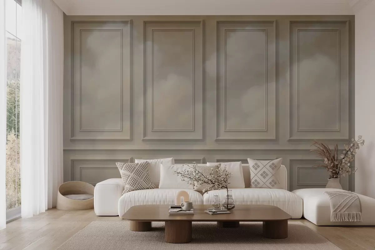 murais de parede Imitação de moldagem com nuvens de ar w04110v1