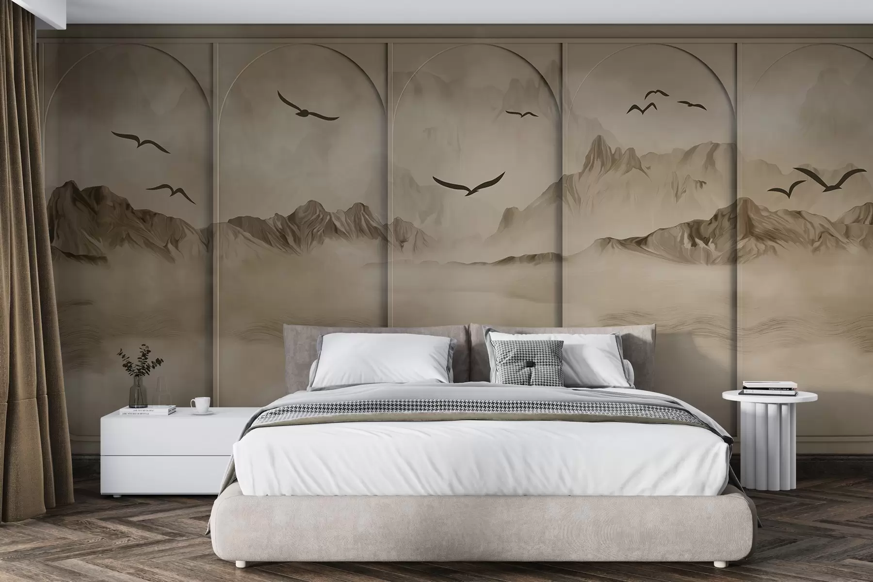 murais de parede Montanhas através de painéis w04134v1