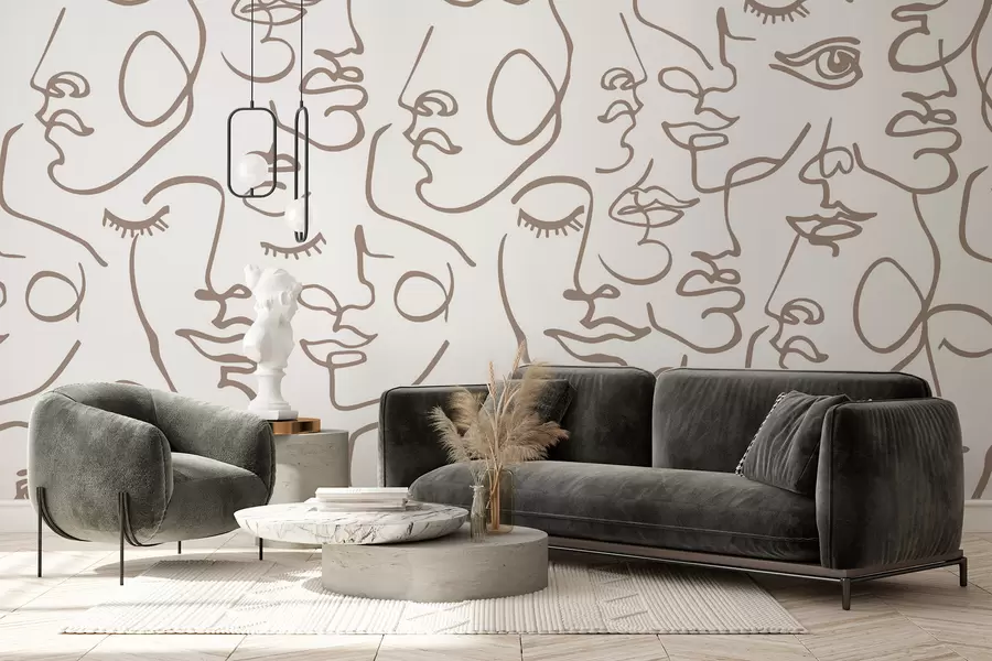 murais de parede Rostos abstratos w04121v1