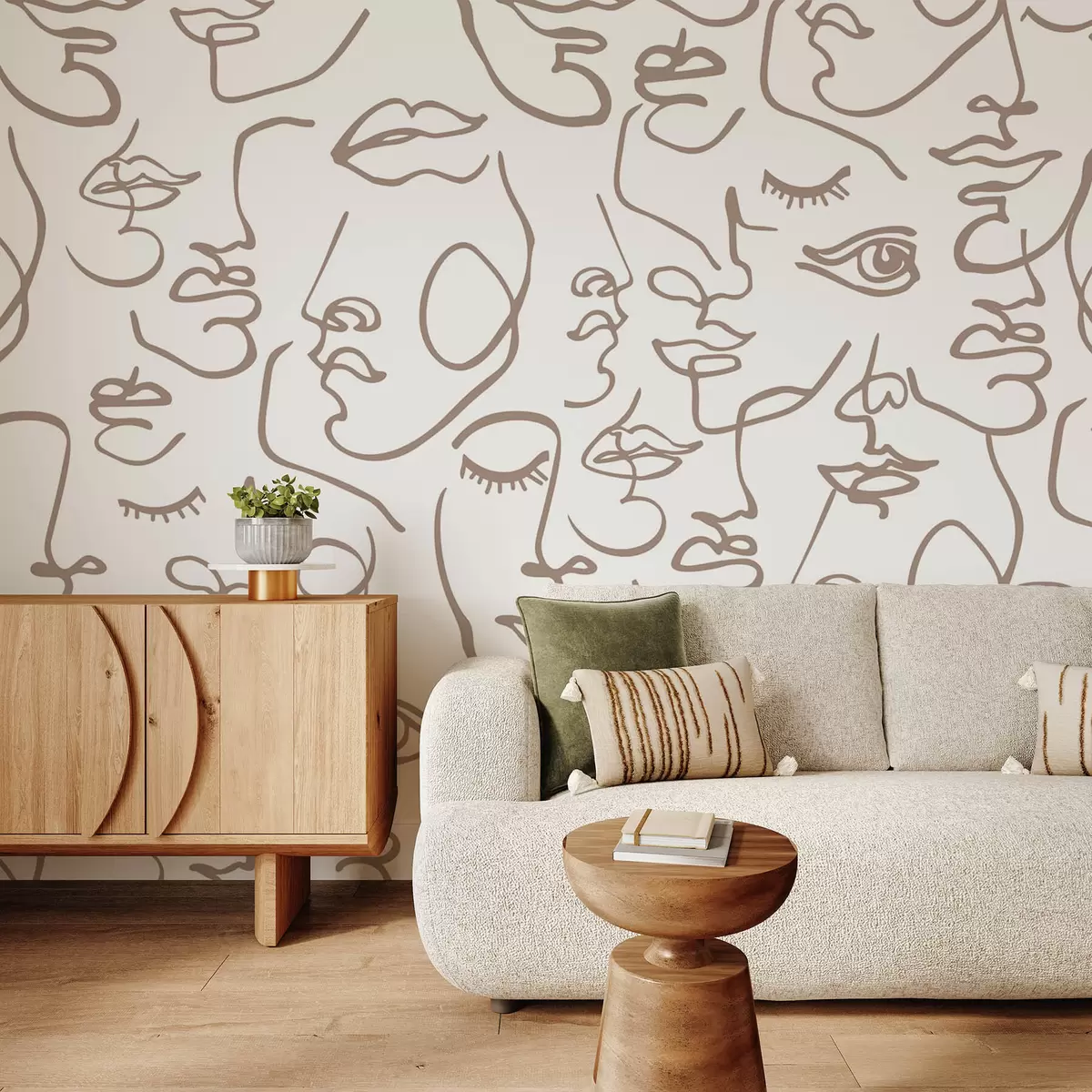 murais de parede Rostos abstratos w04121v1