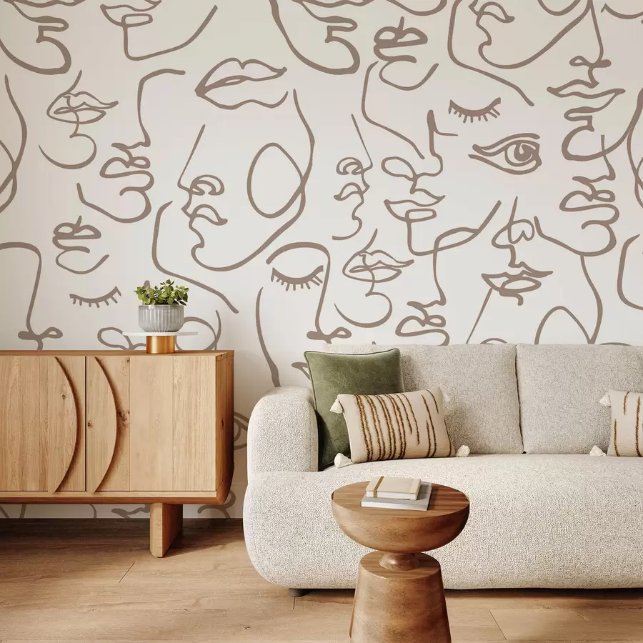 murais de parede Rostos abstratos w04121v1
