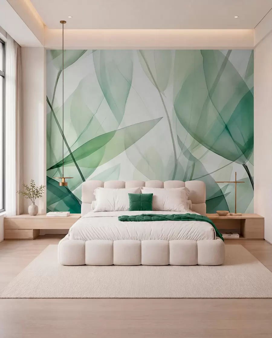 murais de parede Veias transparentes das folhas w04145
