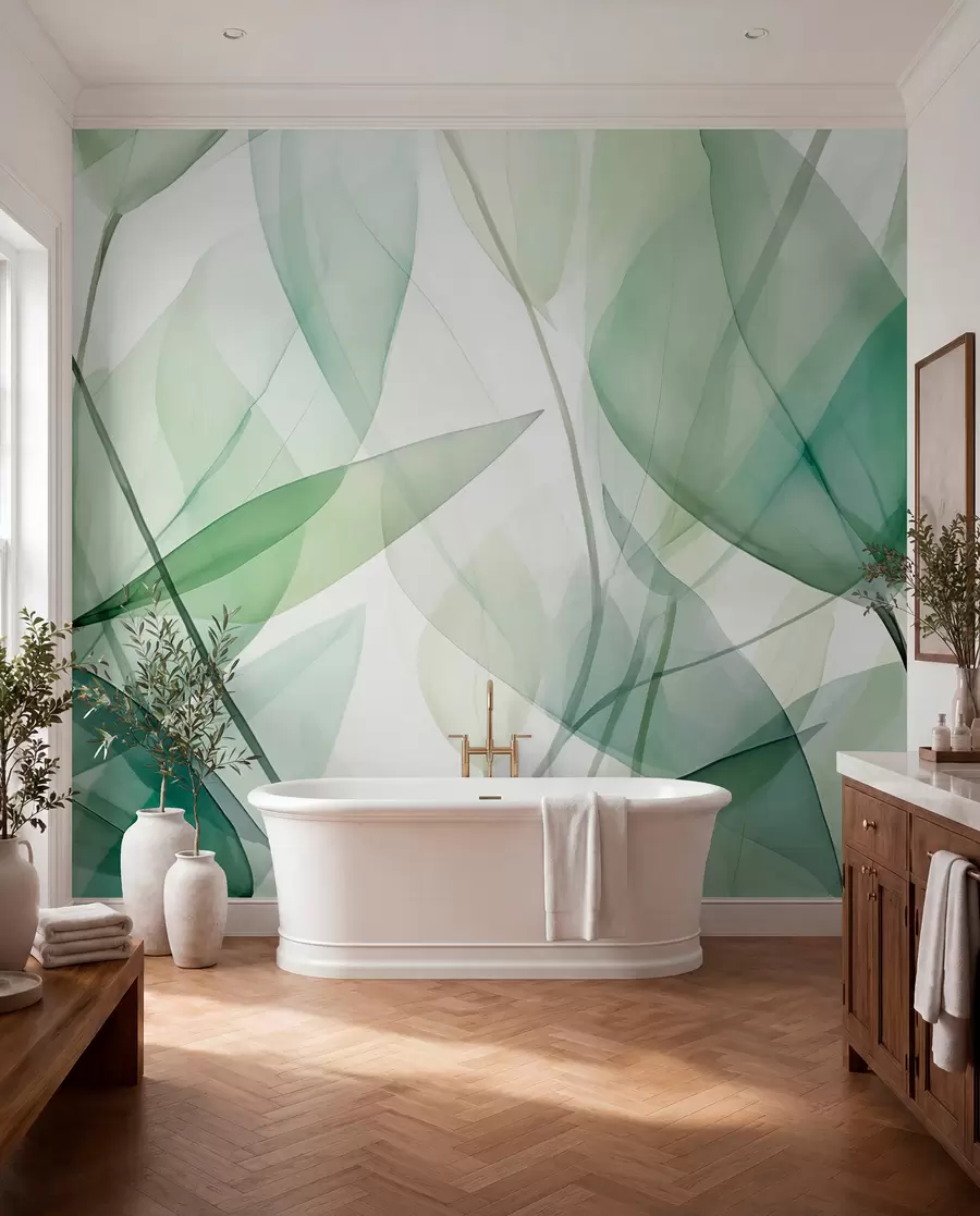 murais de parede Veias transparentes das folhas w04145