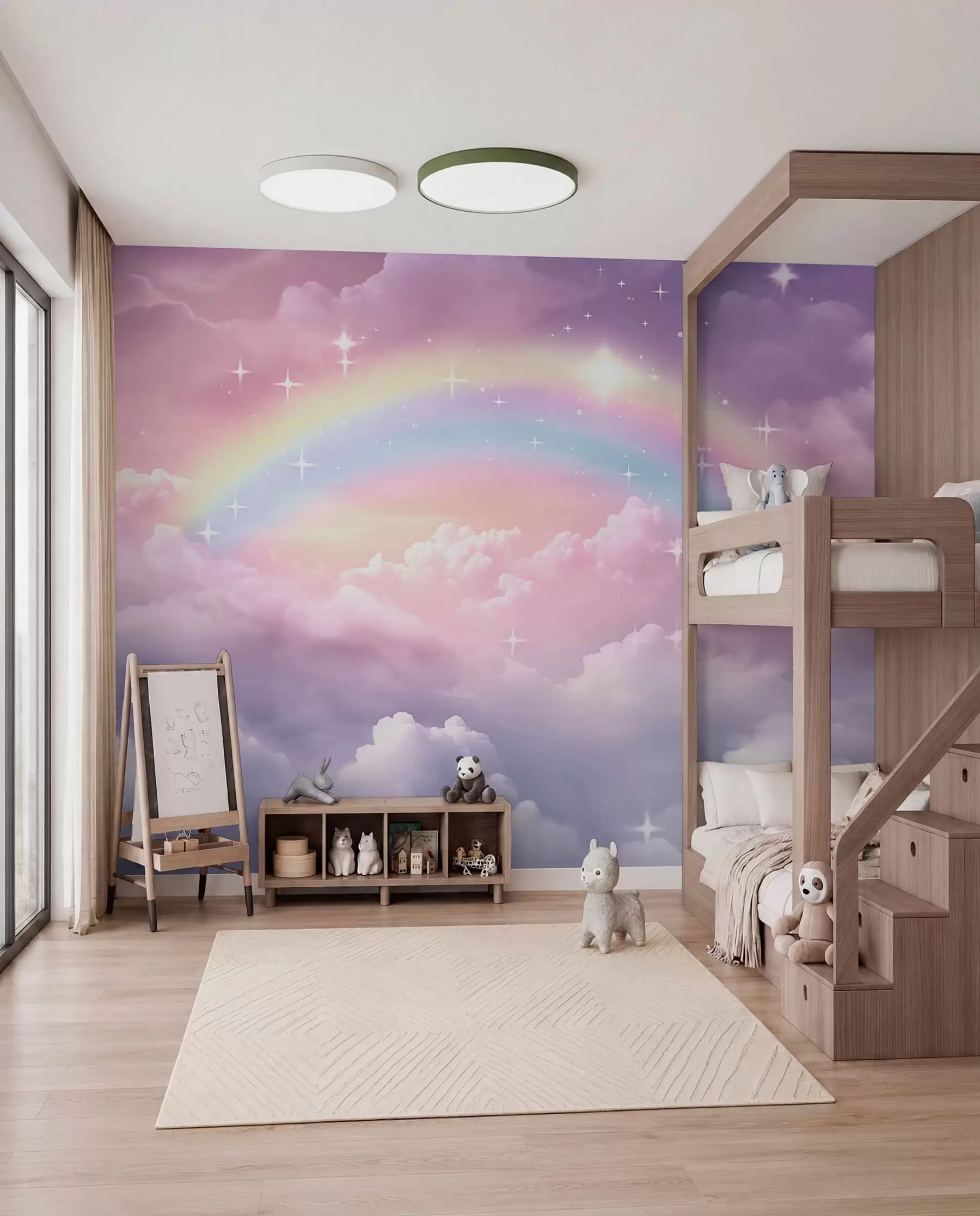 murais de parede Cores do arco nas nuvens w04146