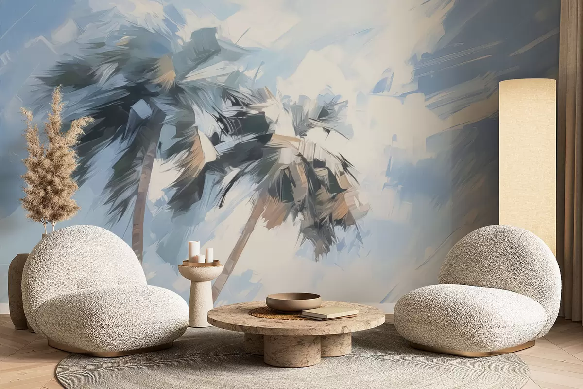 murais de parede Pintura de imitação de palmeiras w04176