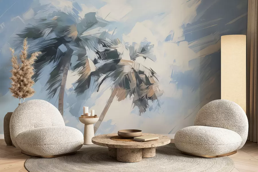 murais de parede Pintura de imitação de palmeiras w04176