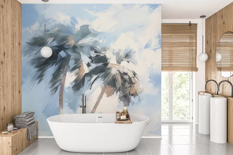 murais de parede Pintura de imitação de palmeiras w04176