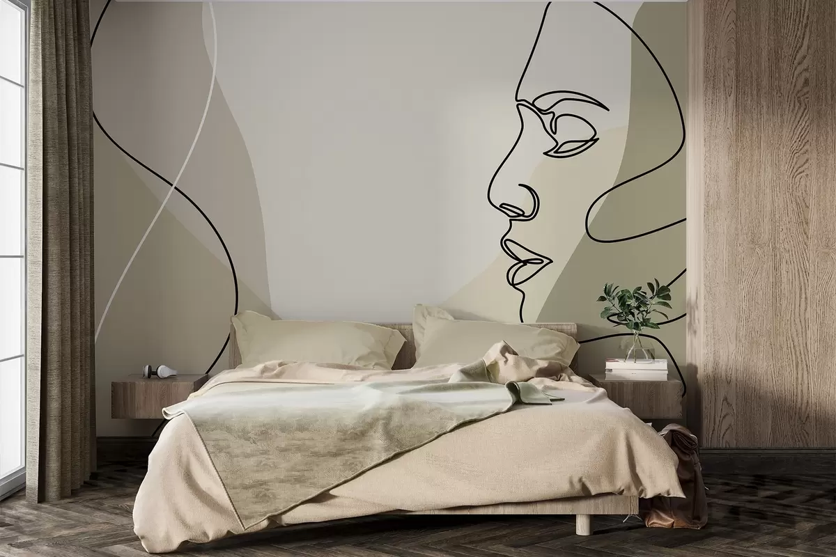 murais de parede Rosto abstrato w09231v1