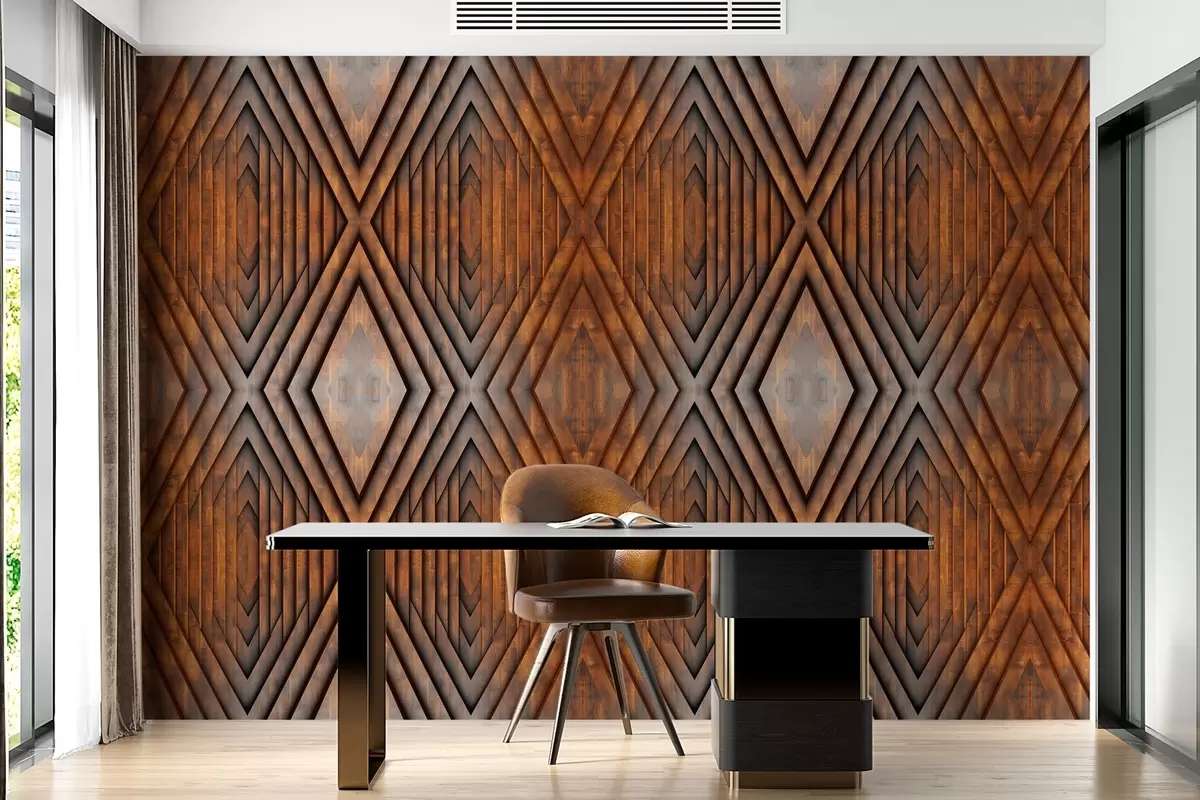 murais de parede imitação de painéis de madeira w04168v1