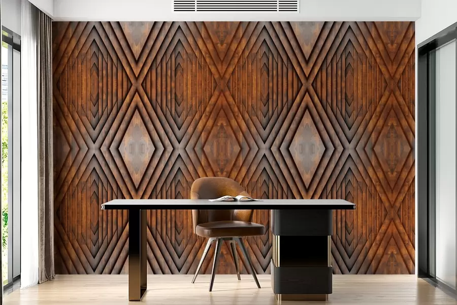 murais de parede imitação de painéis de madeira w04168v1