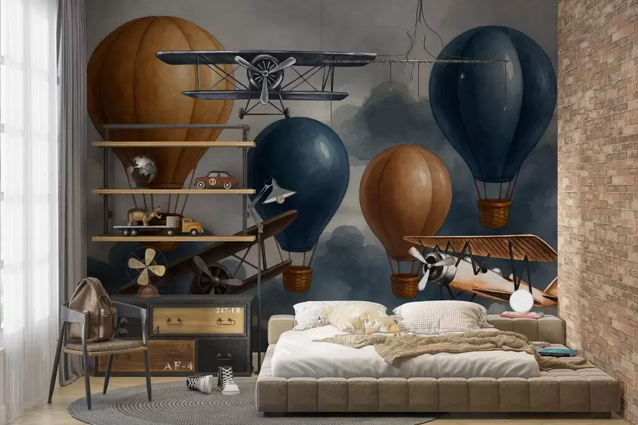 murais de parede Voos e sonhos flutuantes w04189