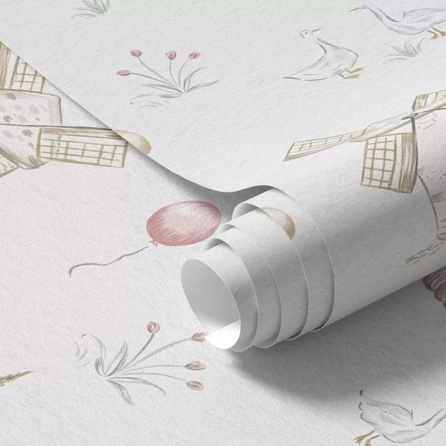 murais de parede Ilustrações para crianças: Cão, patos, bolas, moinho a00278