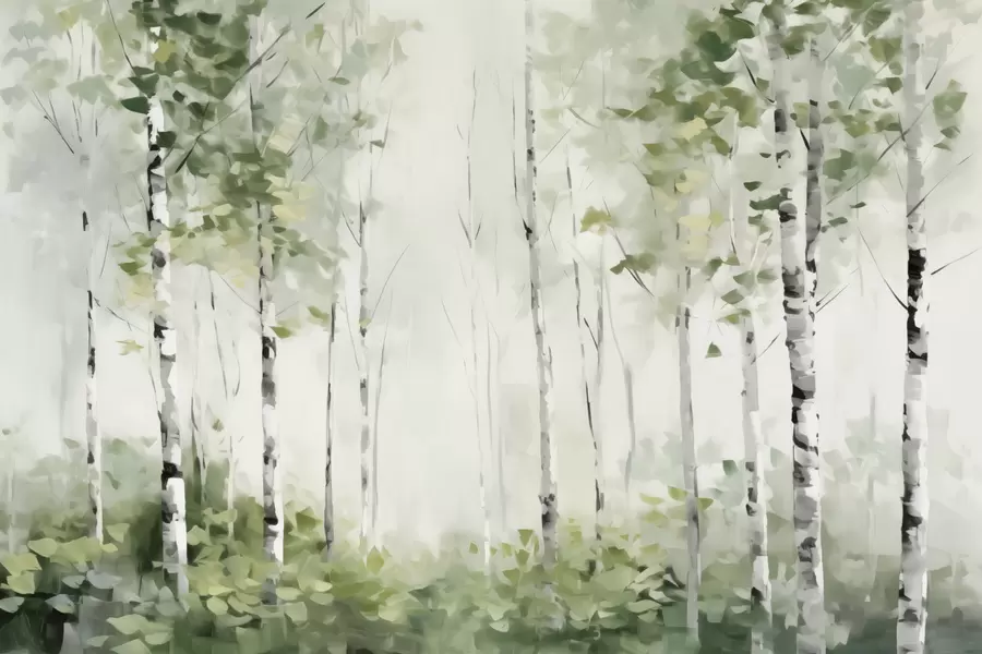 murais de parede Pintura de imitação de floresta decídua w04234