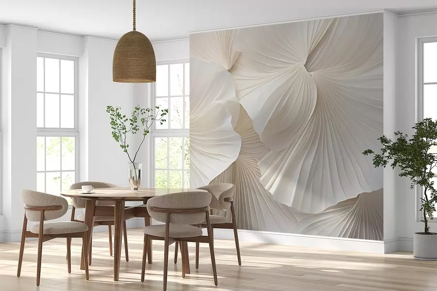 murais de parede pétalas, flores, branco, creme, textura, ternura, decorativo w04216