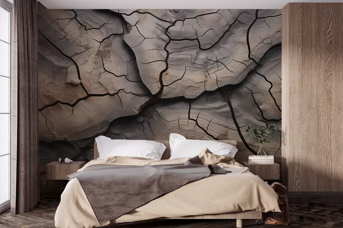 murais de parede madeira, fendas, luz, textura, casca, natural w04238