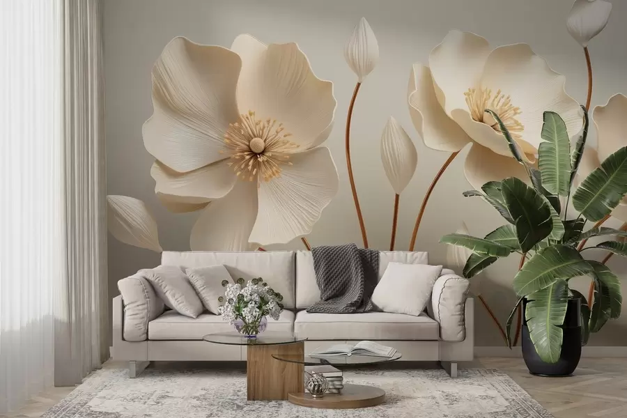 murais de parede Flores graciosas w04248