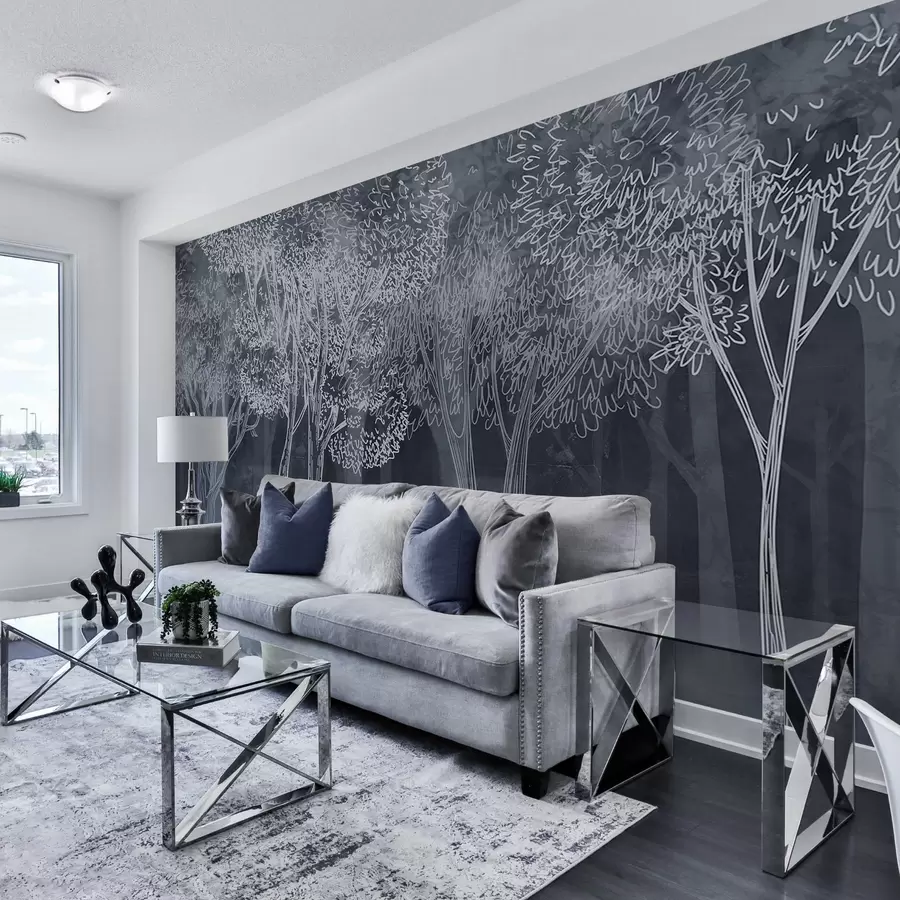 murais de parede Árvores frondosas e exuberantes w04251v2