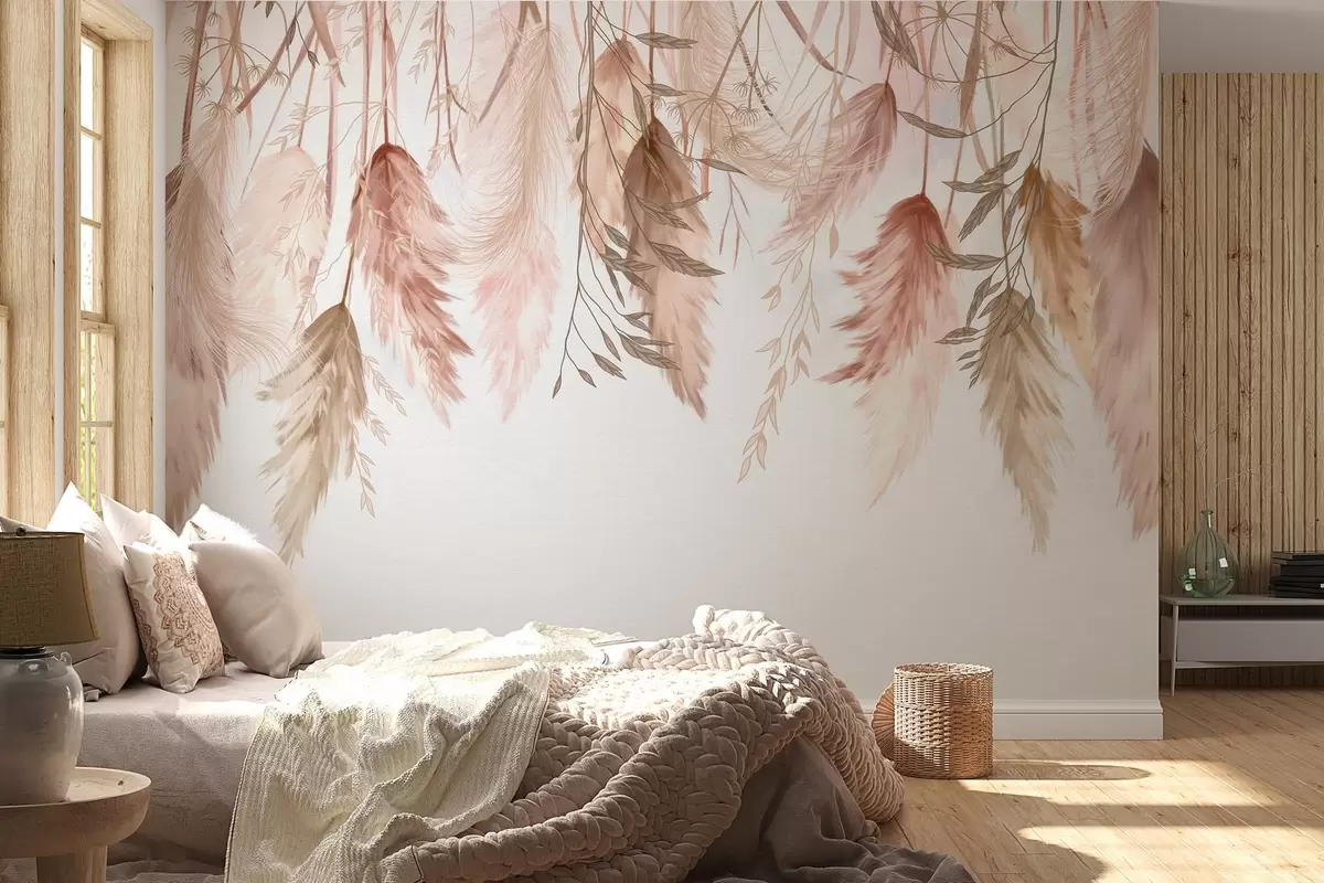 murais de parede Flores secas w04253