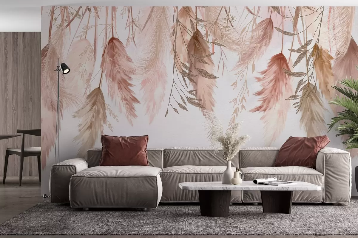 murais de parede Flores secas w04253