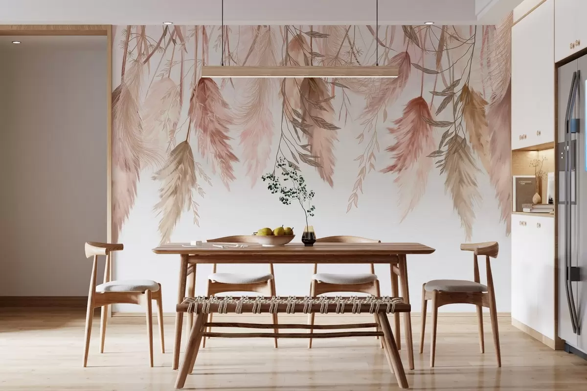 murais de parede Flores secas w04253