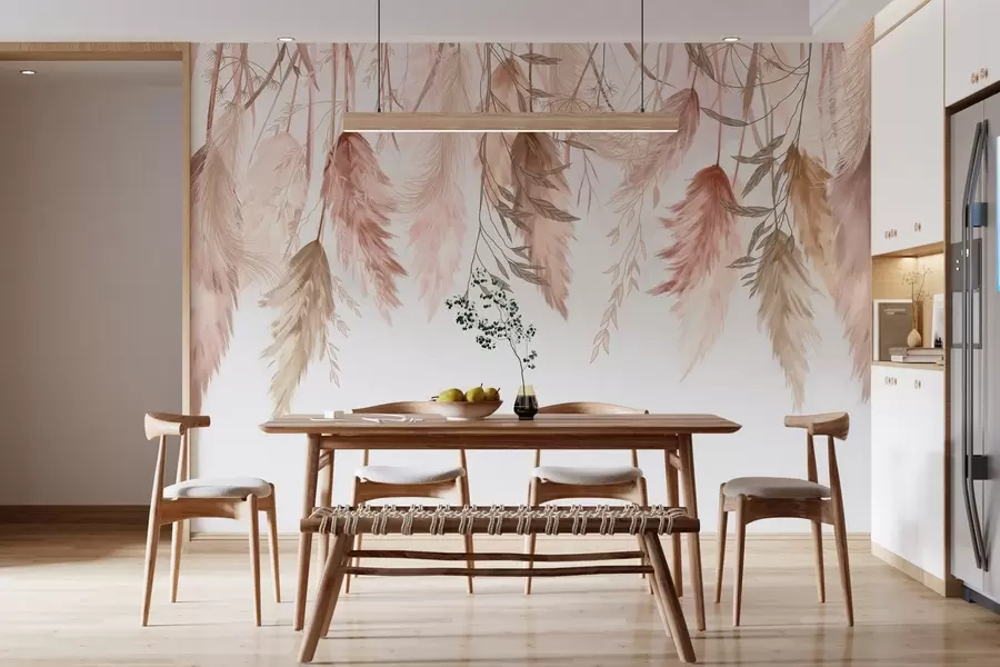 murais de parede Flores secas w04253