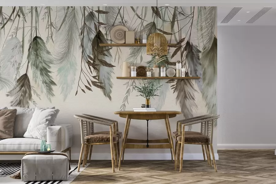 murais de parede Flores secas w04253v2