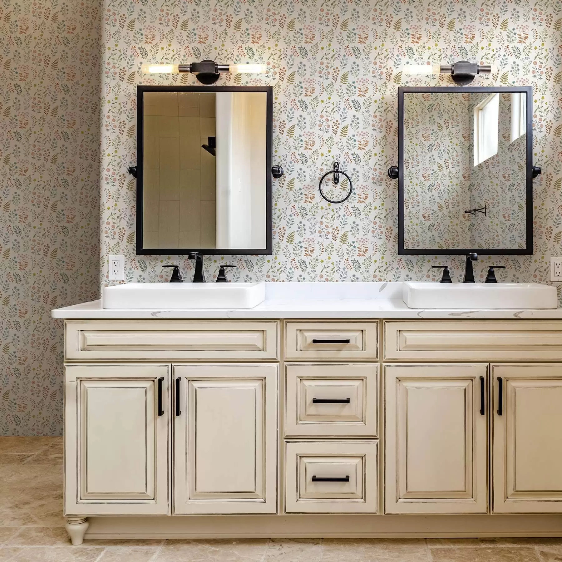 murais de parede Plantas coloridas sobre um fundo branco axadrezado a00413