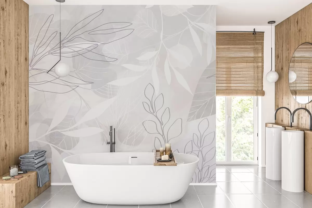 murais de parede Abstração de plantas w04297v1