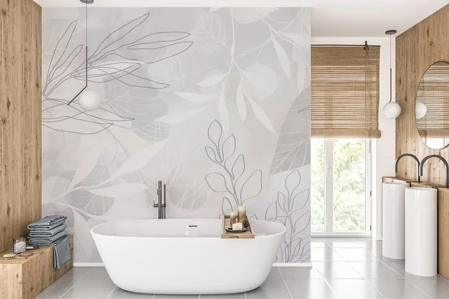 murais de parede Abstração de plantas w04297v1