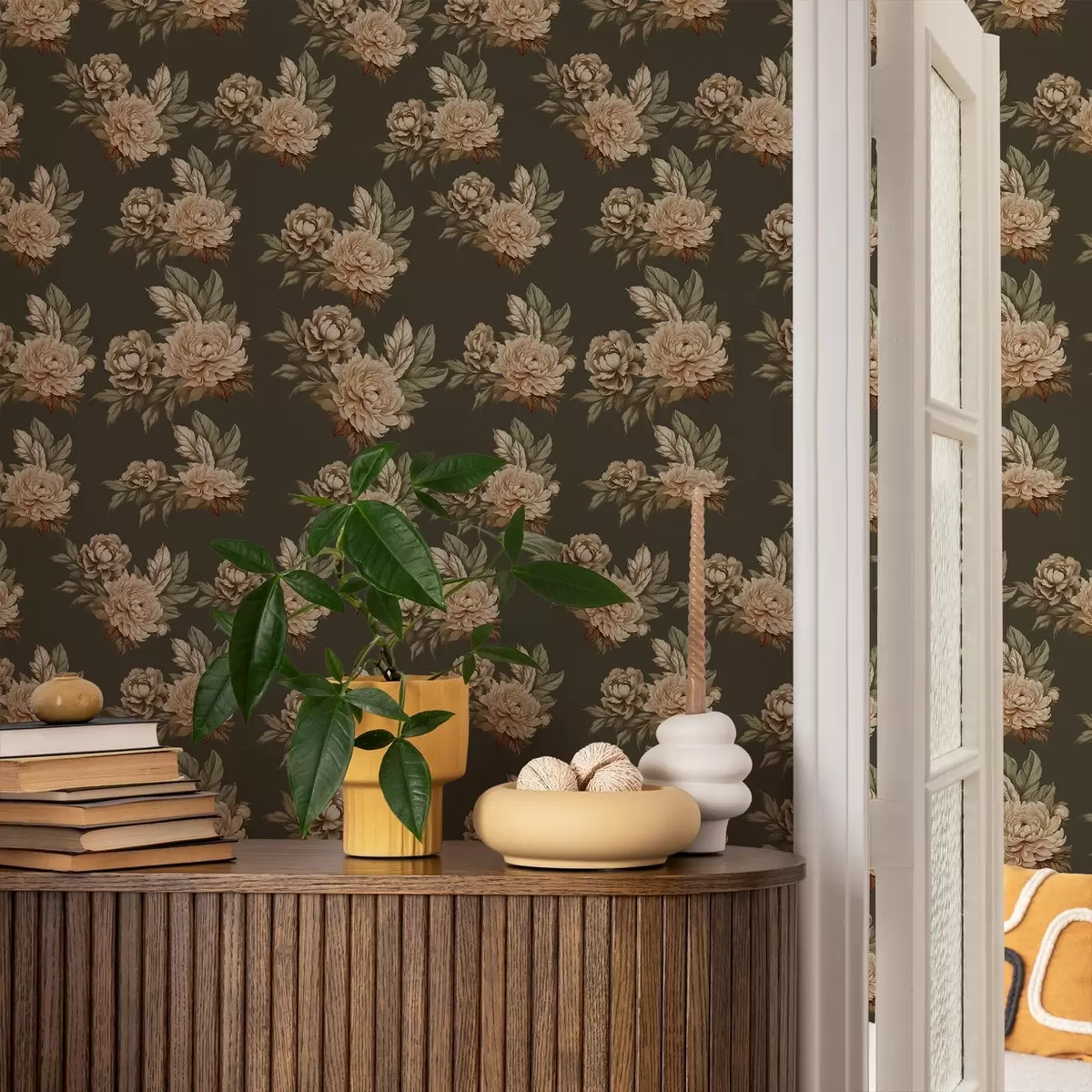 Papel de parede Rosas Retro a00419