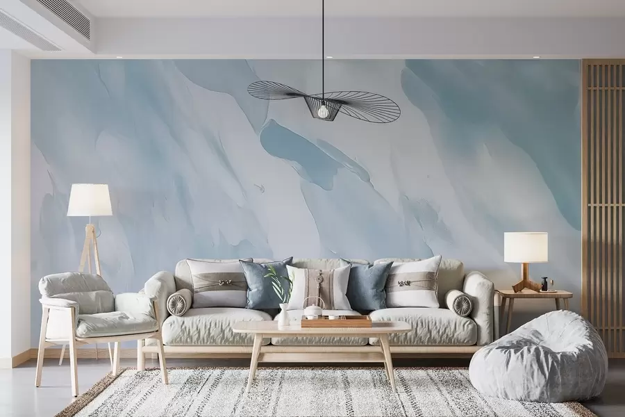 murais de parede Pinceladas sobre um fundo abstrato com imitação de uma textura desgastada w04287v1