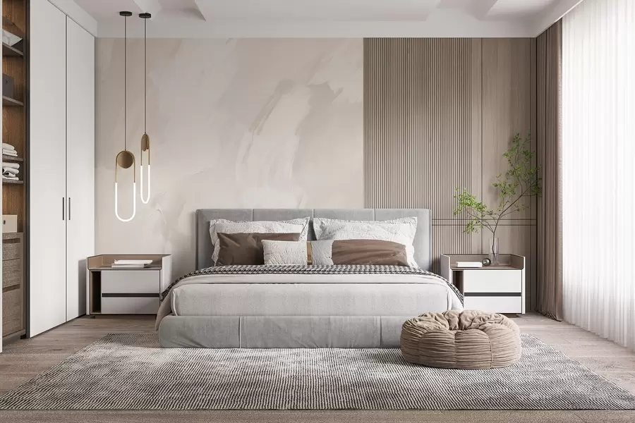 murais de parede Pinceladas abstractas com imitação de uma textura desgastada w04291v2