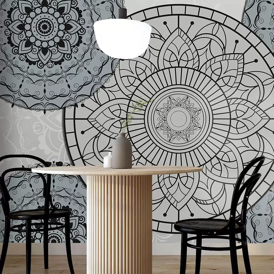 murais de parede Mandala em tons claros w09182