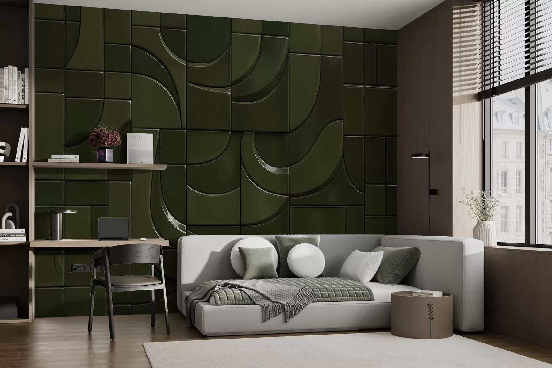 murais de parede Imitação de painéis brilhantes w04325