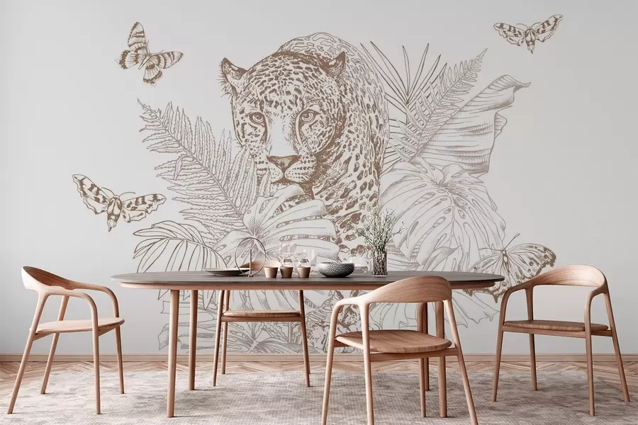 murais de parede Leopardo w04358v1