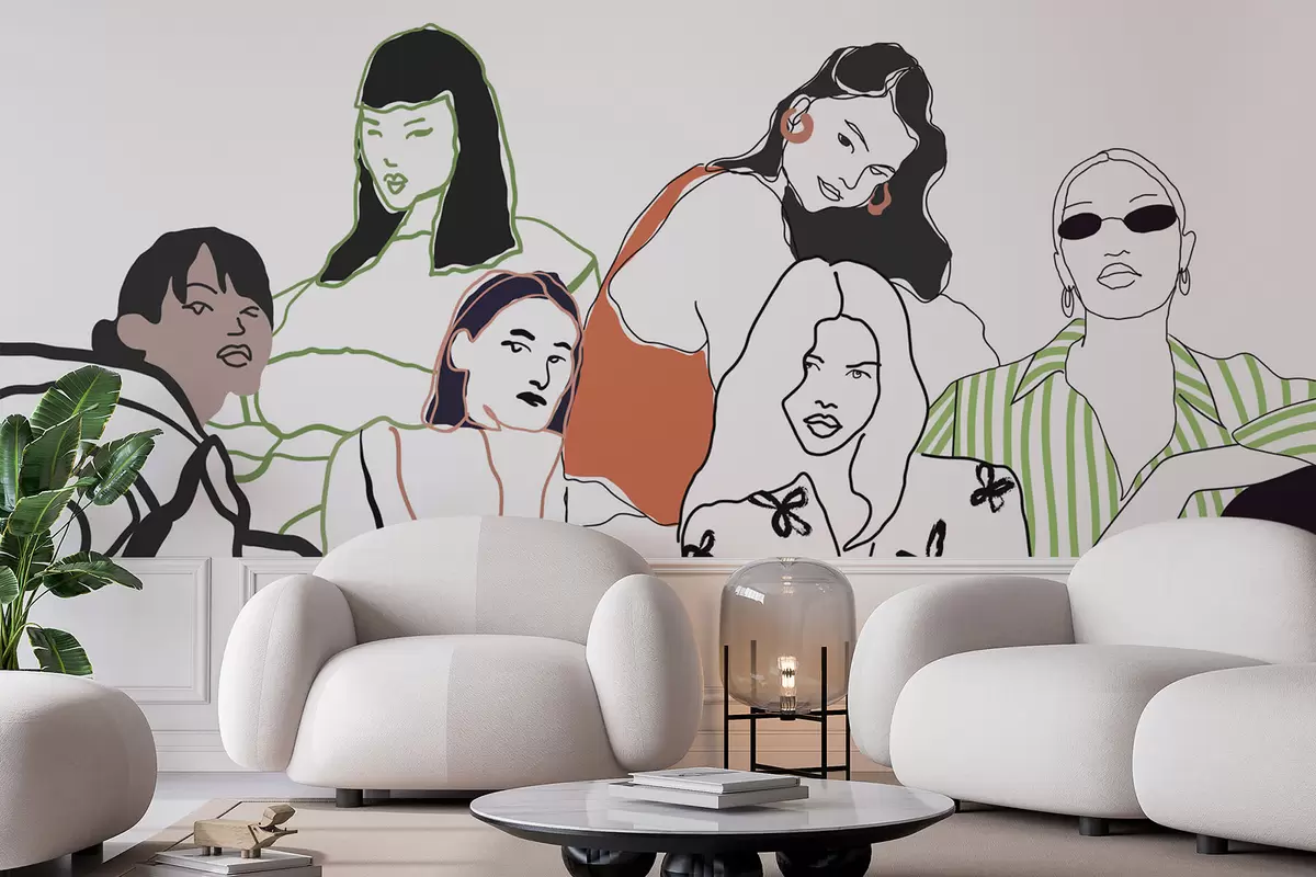 murais de parede Raparigas w04359