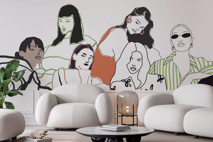 murais de parede Raparigas w04359